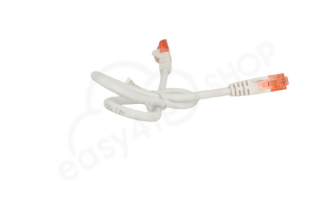 Easyfiks UTP CAT6 Netwerkkabel Wit, 0.5 meter, 2x RJ45 Male